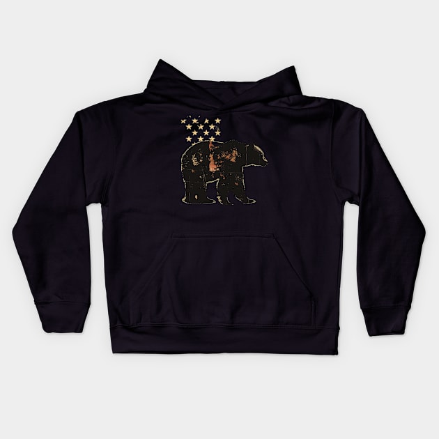 Grizzly Bear Watching Kids Hoodie by ElinvanWijland birds
